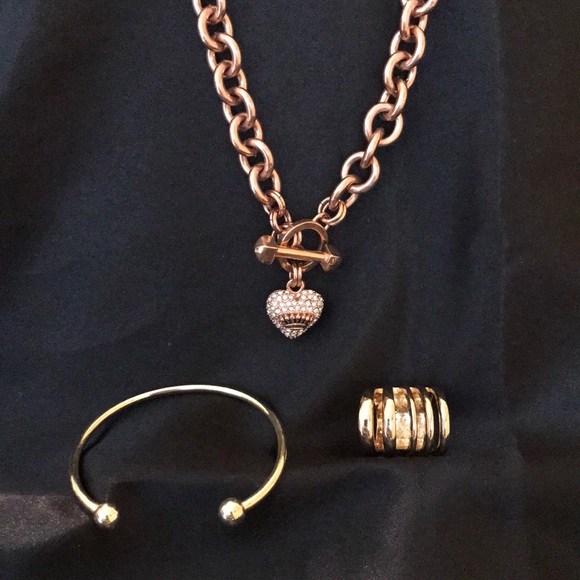 Rose gold costume necklace Clearance